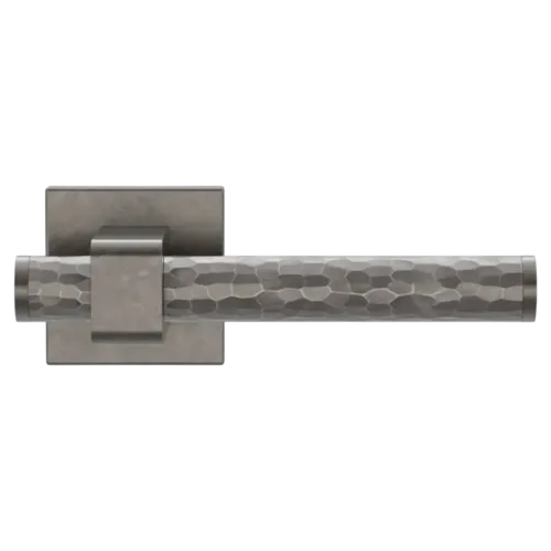 Door Handle BARREL PLINTH SOLID HAMMERED