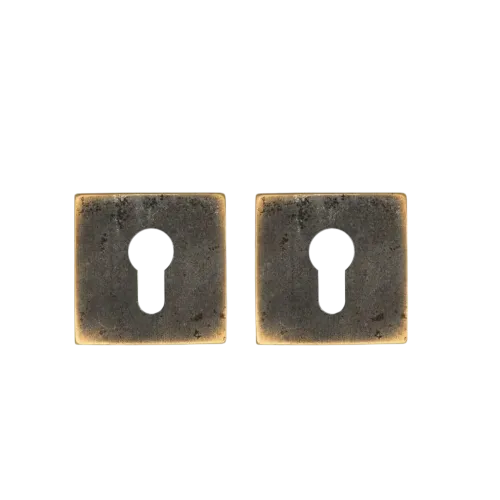 Rosace Bronze carrée 55x55mm - Cylindre Européen